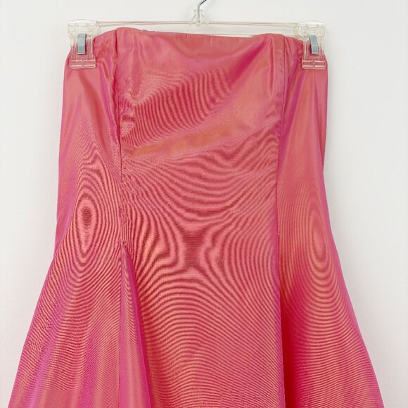 Vintage Jessica McClintock Gunne Sax Prom Dress Size 3 Peach Taffeta Ruched - Picture 2 of 8